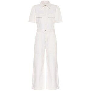 NWT Citizens of Humanity Miki in White Willow Denim Jean Wide Leg Jumpsuit 10